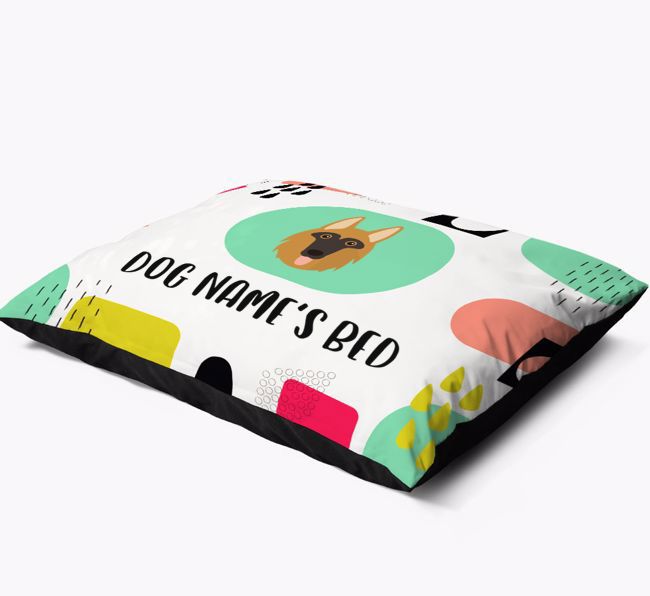 'Abstract' - Personalised {breedFullName} Dog Bed